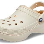 Crocs Kadın Classic Platform Lined Clog W Sandalet, Bone, 37-38