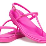 Crocs Kadın Miami Tanga Sandalet PC'ler, Pembe Crush, 10