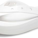 Crocs Kadın Platform Flip Flop Sandalet, Beyaz, 4