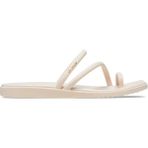 Crocs Kadınlar İçin Miami Toe Loop Sandalet Bej Renk Düz Topuk ile Yaz Modasına Uygun 209862-0WW