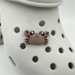 Crocs Terlik Süsü Ve Aksesuarı , Çanta Süsü Jibbitz 3d Yengeç 06 Görsel Figür Aksesuar Kahve