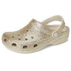 Crocs Üniseks Çocuk Klasik Chunky Glitter Clog Ahşap Ayakkabı, Kum Taşı, 29 EU