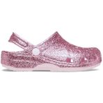Crocs Üniseks Çocuk Klasik Chunky Glitter Clog Ahşap Ayakkabı, Pembe Süt, 33 EU