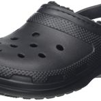 Crocs Unisex Classic Lined Clog Sandalet, Black/Black, 37-38
