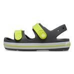 Crocs Unisex Çocuk Crocband Cruiser Sandal K/T Slate Grey/Acidity Terlik, Slate Grey/Acidity, 32/33 EU