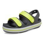 Crocs Unisex Çocuk Crocband Cruiser Sandal K/T Slate Grey/Acidity Terlik, Slate Grey/Acidity, 33/34 EU