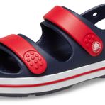Crocs Unisex Çocuk Crocband Cruiser Sandalet K, Lacivert Varsity Kırmızı, 1 UK Child