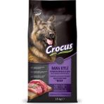Crocus Biftekli Pirinçli Yet. Köpek Maması 15 kg Sptgl