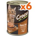 Crocus Dana Etli Sos İçinde Parça Etli 6x400 gr Kedi Konservesi