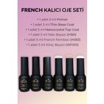 CROJE KALICI OJE Kalıcı Oje French Set Top Coat/base Coat/primer 3 Adet Kalıcı Oje