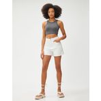 Crop Atlet Fitilli Halter Yaka Kolsuz