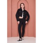 Crop Kesim Siyah Kot Ceket – Modestia Yeni Sezon - Standart