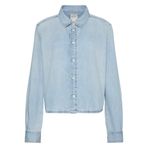CROPPED LS SHIRT BRIGHTON BLUE Kadın Mavi Kot Gömlek