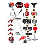 Cros LOMBARD İtalia FUL Set Yan Tipi Benzinli Tırpan + Toprak Eşeleme + Akrobat Çapa Roket Başlık Pro 860 11 İn 1