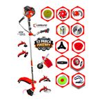 Cros LOMBARD İtalia FULL Set Yan Tipi Benzinli Motorlu Ot Çalı Tırpanı Çim Makinesi 3.2 HP V12 Motor New 8 İn 1