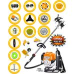 Cros Lombard İtaly L-800 14 Parça Full Set Sırt Tipi Tırpan Benzinli Ot Çalı Çim Biçme Makinası Güçlü Yüksek Performans