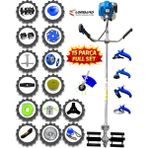 Cros Lombard İtaly LS 861 Güçlü 15 Parça Full Set Benzinli Yan Tipi Tırpan Ot Çim Çalı Biçme Makinası Güçlü Yüksek Performans