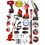 Cros Lombard Red F750 5 Li Bahçe Seti Teleskop+Makas 17 Cm Testere Hava Üfleme Çim Biçme +2 Akülü
