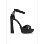 Cross Deri 14 Cm Platform Topuklu Ayakkabı