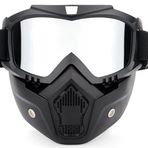 Cross Motosiklet Bisiklet Gözlüğü Açık Kask Maskesi Süngerli Bant Lastikli Jet Maske Aynalı Cam