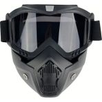 Cross Motosiklet Bisiklet Gözlüğü Açık Kask Maskesi Süngerli Bant Lastikli Jet Maske