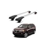 Cross Oto Aksesuarları Kia Sorento XM MK2 2010–2014 için Ara Atkı , Araç Üstü Ekipman Taşıyıcı Tavan Barı - Gri (2 Adet)