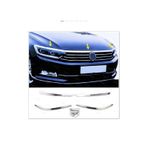 Cross Oto Aksesuarları Vw Passat B8 Krom Ön Panjur+ Far Üzeri Çıta 3 Prç. 2015-2019 Arası P.çelik