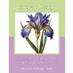 Cross Stitch Pattern: Blue Iris Flower Spring Flower: Elegant Vintage Style: 6