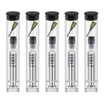 CROSSING 1 ml Yeniden Kullanılabilir Cam Şırınga - Luer kilit metal Piston ve 14 Ölçü-1/2 inç kör uçlar iğneler plastik tüplü metal sıvı şırınga 5'li Paket