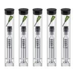 CROSSING 1 ml Yeniden Kullanılabilir Cam Şırınga - Luer kilit metal Piston ve 14 Ölçü-1/2 inç kör uçlar iğneler plastik tüplü metal sıvı şırınga 5'li Paket