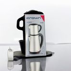 Crown Çay Makinesi CRW-2201, 1800W, Paslanmaz Çelik, 0.8L ve 1.8L Kapasiteli Demlik