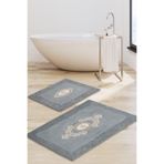 Crown Dantelli Banyo 2'li Klozet Takımı, Gri, 60 x 100