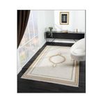 Crown FL001S Krem Gold Klasik Desen Salon Halısı, Gold, 156 x 230