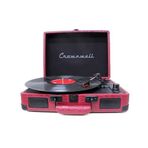 Crownwell Şarjlı Çantalı Pikap CW002-CH Turntable Suitcase CR Series Kırmızı Bluetoothlu
