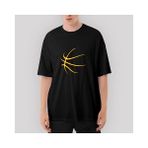 Crows Gate Basketbol Neon Oversize Siyah Tişört