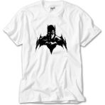 Crows Gate Batman Silluhette Beyaz T-Shirt - 4XL