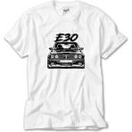 Crows Gate Bmw E30 Sketch Beyaz T-Shirt - 5XL