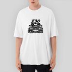 Crows Gate Bmw E30 Sketch Oversize Beyaz Tişört - L
