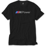 Crows Gate Bmw M Power Text Siyah T-Shirt