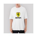 Crows Gate Ferrari Lite Oversize Beyaz Tişört