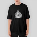 Crows Gate Gta All The Street Tattooed Man Oversize Siyah Tişört - XL