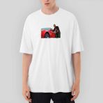 Crows Gate Gta Car Thief Man Oversize Beyaz Tişört - L