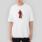 Crows Gate Gta Robber In Red Suit Man Oversize Beyaz Tişört - XL