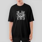 Crows Gate Guns N Roses Vintage Dameged Oversize Siyah Tişört - XL