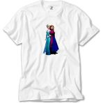 Crows Gate Karlar Ülkesi Elsa ve Anna Beyaz T-Shirt - 5XL