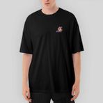 Crows Gate La Lakers Logo Oversize Siyah Tişört - XL