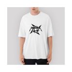 Crows Gate Metallica Blade Logo Oversize Beyaz Tişört