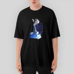 Crows Gate Nirvana Kurt Cobain Galaksi Oversize Siyah Tişört - XL