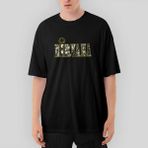 Crows Gate Nirvana Logo ve Yazı Oversize Siyah Tişört - M