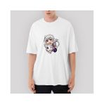 Crows Gate Re Zero Emilia And Pack Oversize Beyaz Tişört - XL